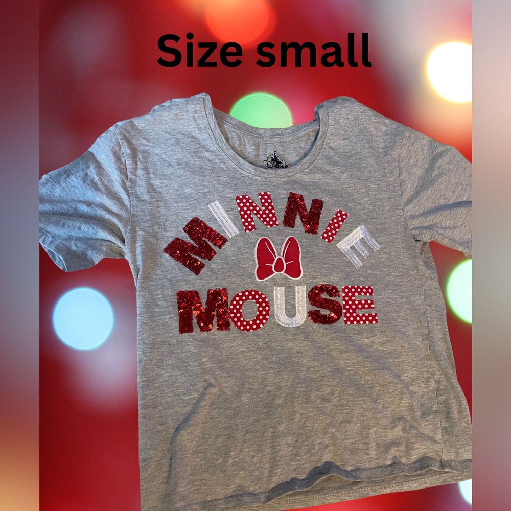 Disney Minnie Mouse Red and White Graphic Tee
